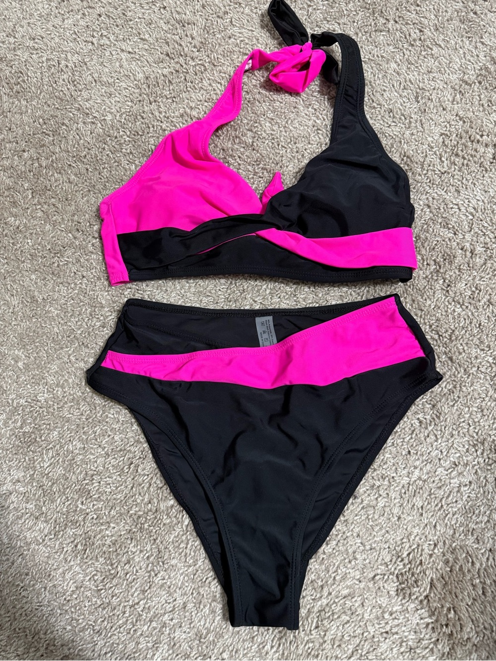 SHEIN Black and Pink Bikini